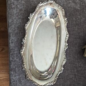 VINTAGE WEBSTER WILCOX INTERNATIONAL SILVER CO American Rose Pattern Oval